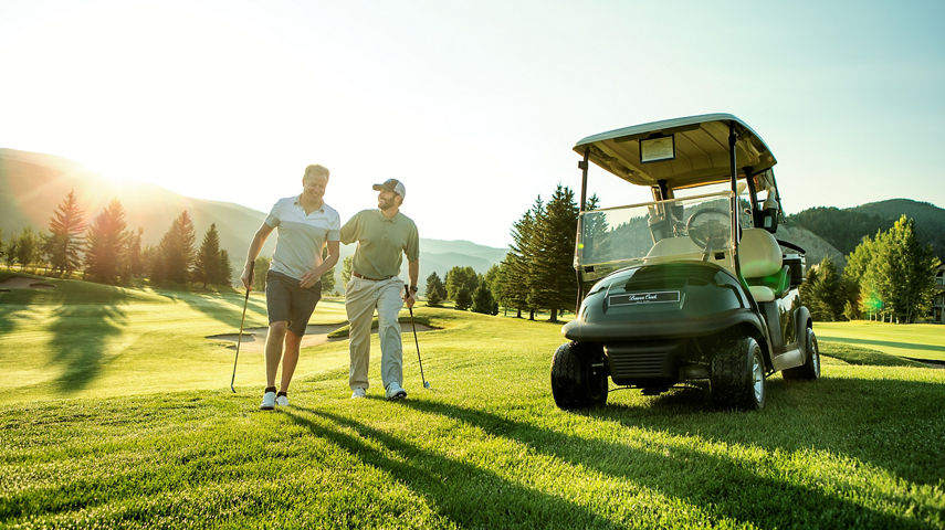 Golfing at Beaver Creek Golf Course in Beaver Creek, CO.