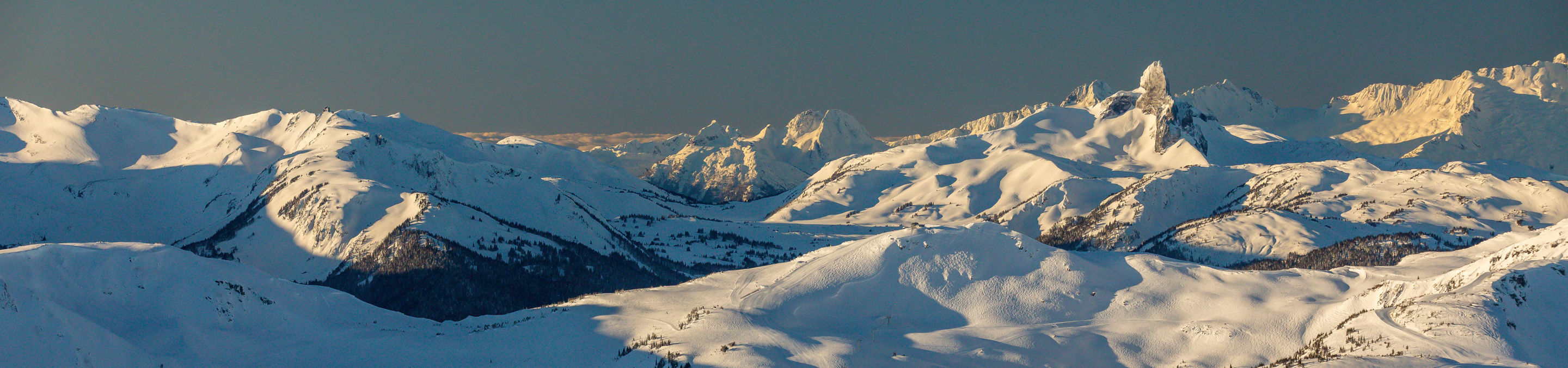 Aerial views of Whistler Blackcomb.