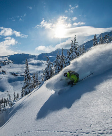 Skier on Whistler Mountain 