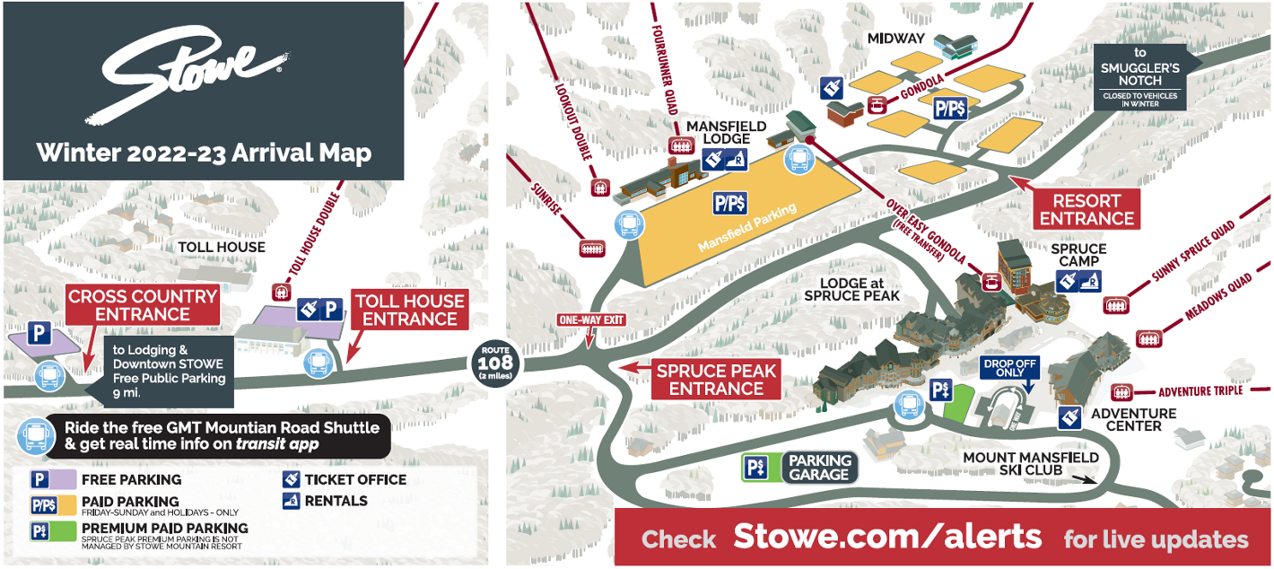 Stowe Winter 2022/2023 Base Area Map