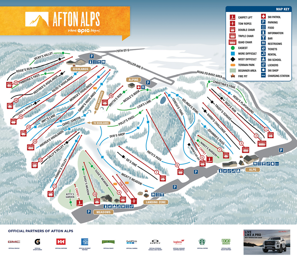 Afton Alps Trail Map | Afton Alps Resort