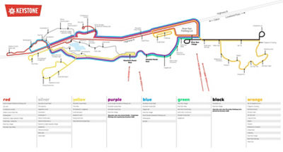 Getting Here and Parking Keystone - KEY 22 23 Bus Map Web