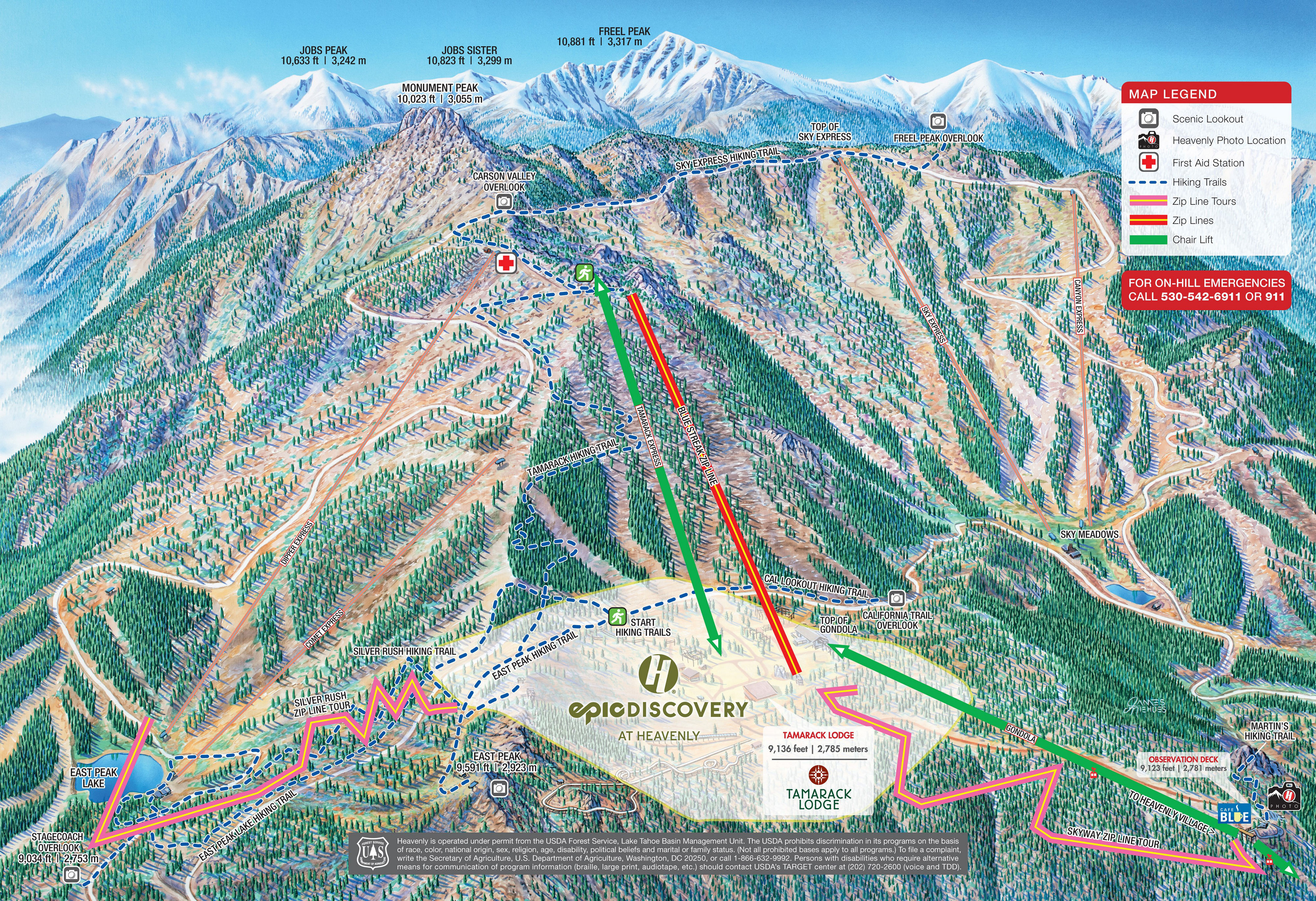 Heavenly Summer Trail Map