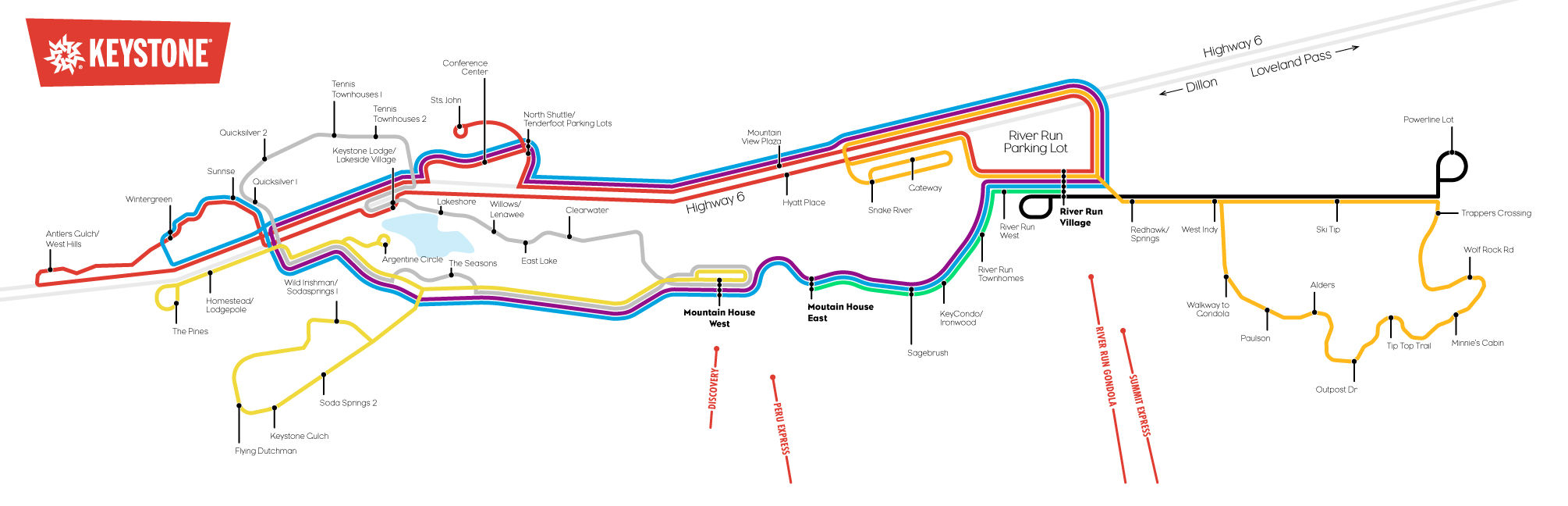 River Run Village Keystone Map Parking At Keystone | Keystone Ski Resort