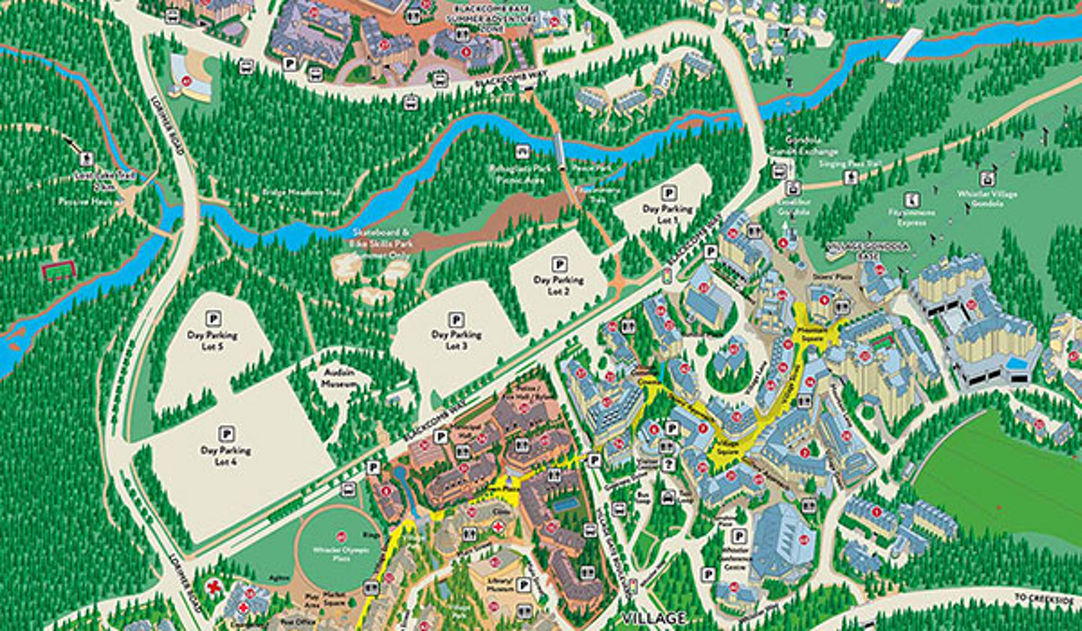 Whistler Village Shopping Map Shopping | Whistler Blackcomb