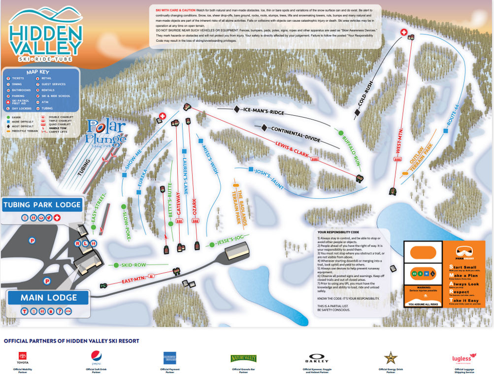 Hidden Valley Ski Map Resort Information | Hidden Valley Resort