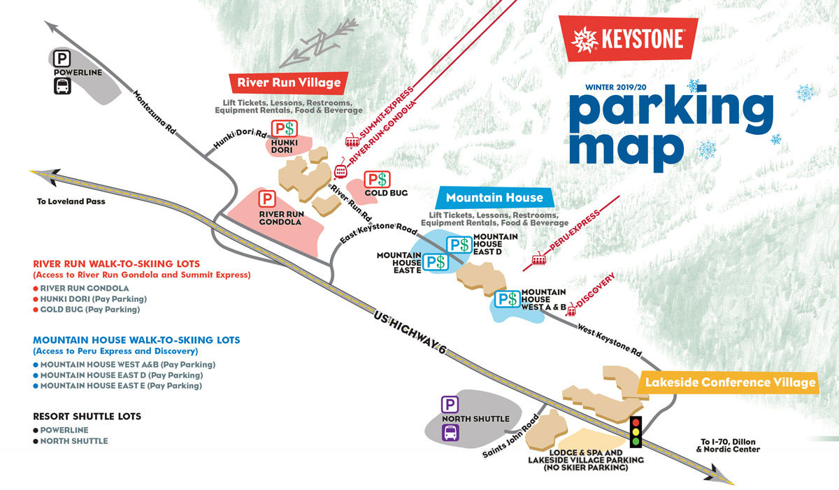 Keystone Parking Map